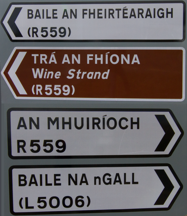 Irish road signs